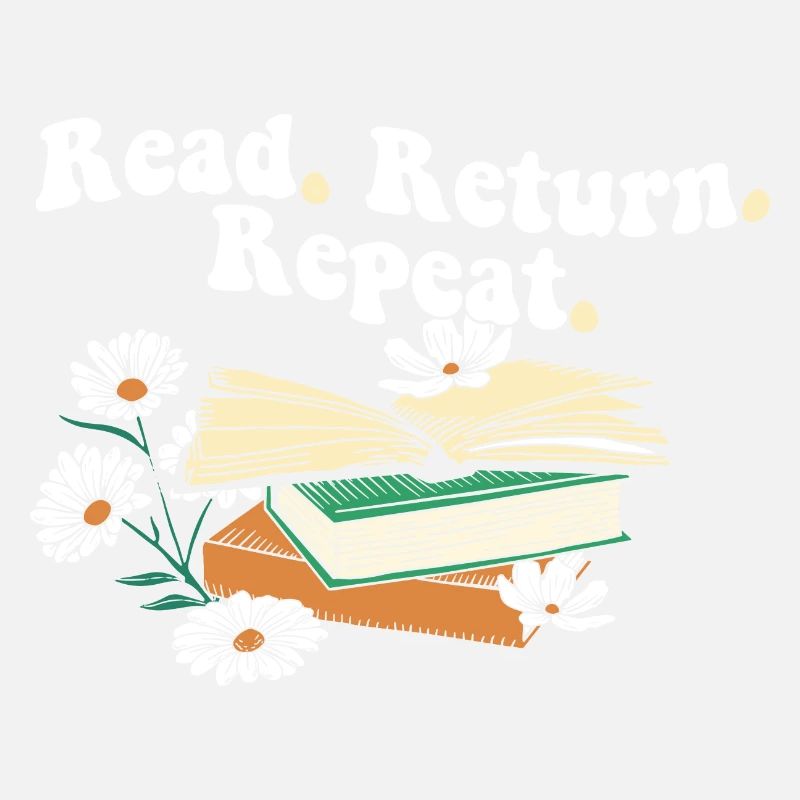 Librarian Read Return Repeat Library Worker Book