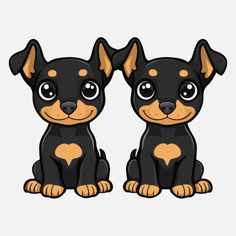 Bande dessinée de chien doberman