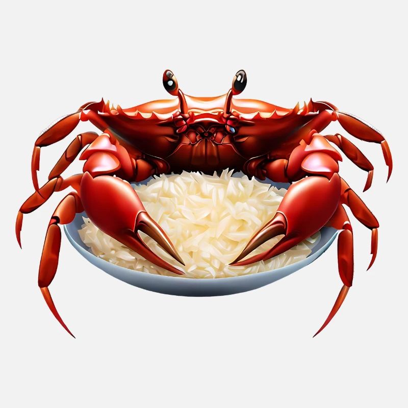 Crabe rouge avec riz