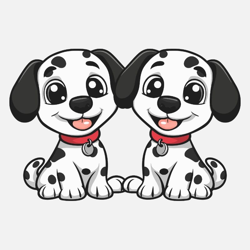 Bande dessinée de chien dalmatien
