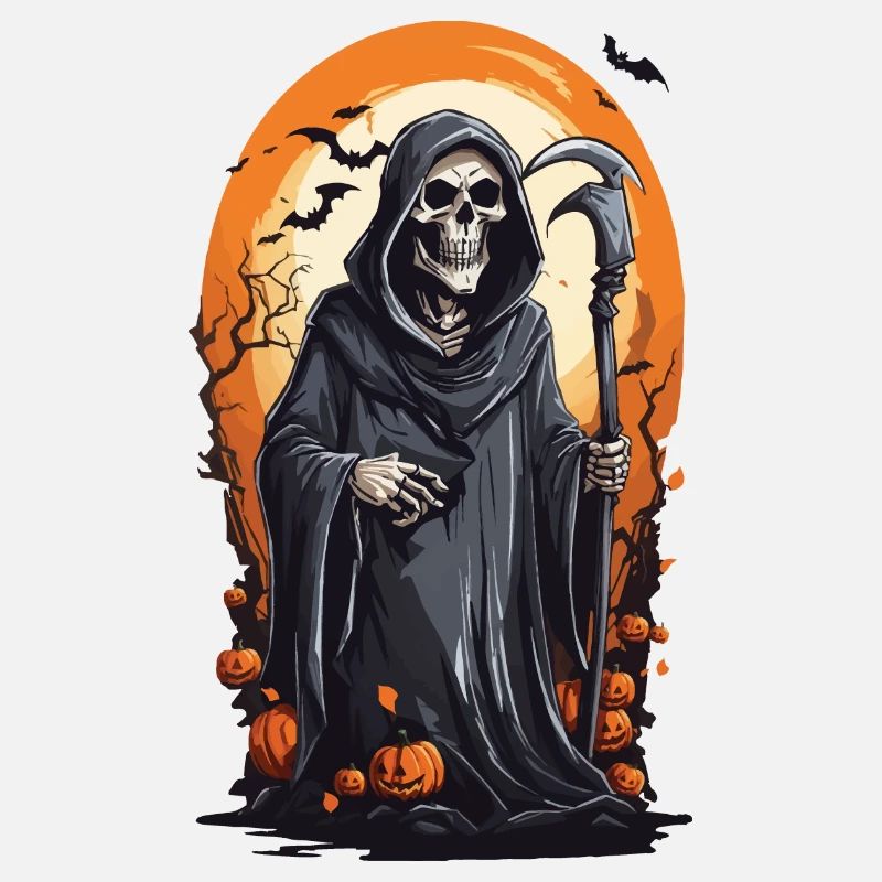 Gothic Grim Reaper Halloween Nacht Skelett