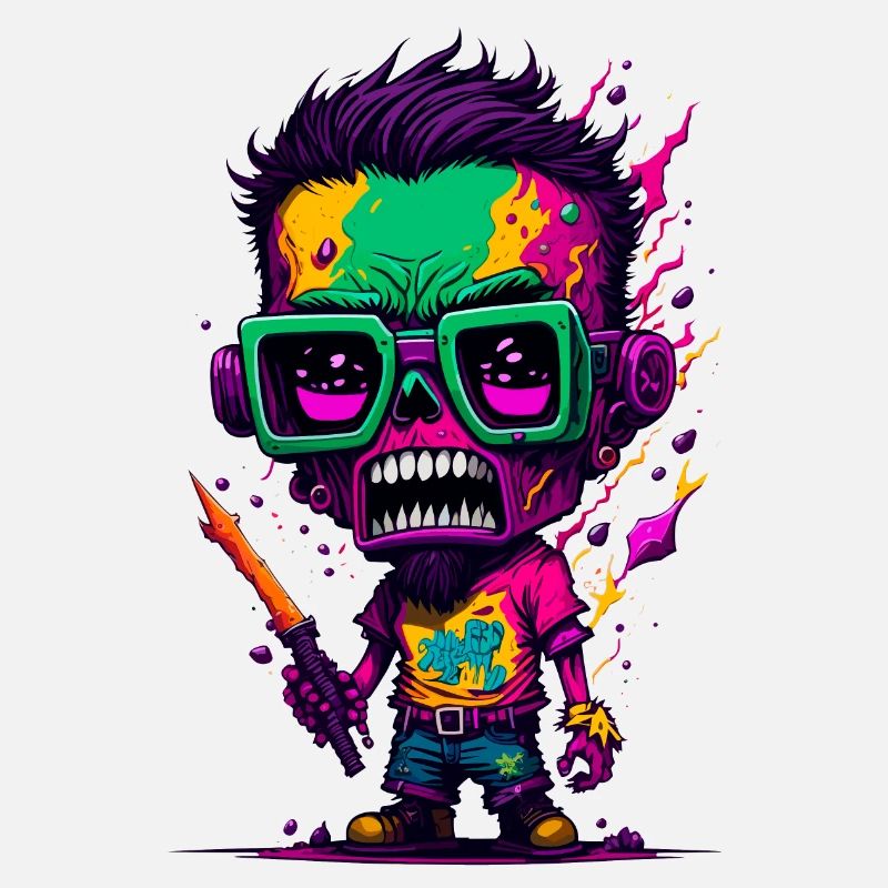 Zombie cool coloré
