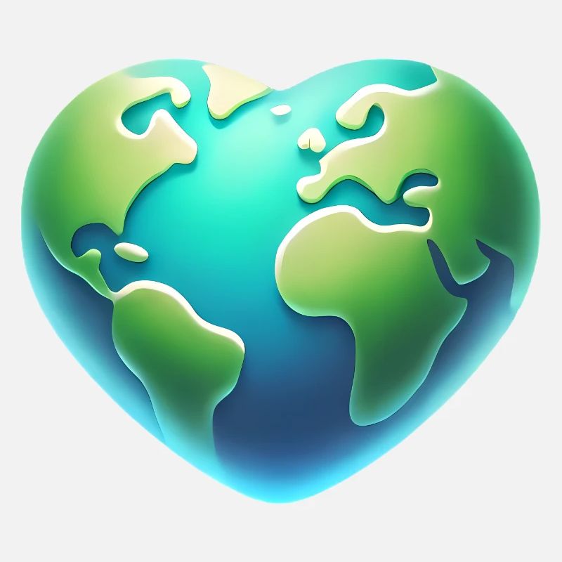 Éco-conception de la Terre en forme de cœur