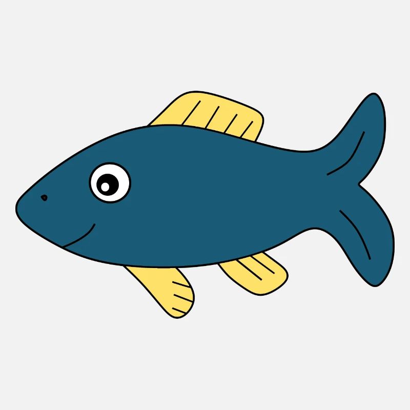 blue fish comic fish