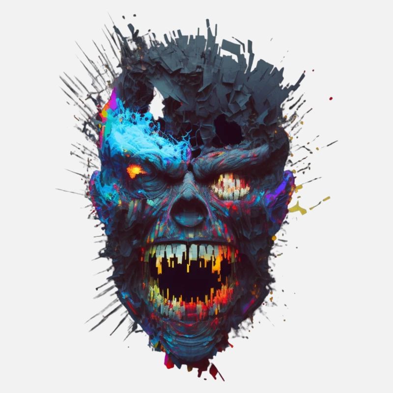 Glitch Monster Schädel