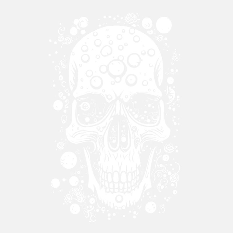 Großer Totenkopf mit Blasen