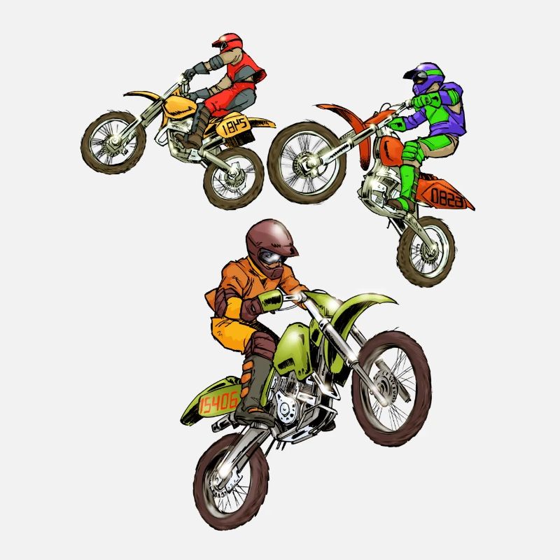 Comic Motocross - 3 Bikes