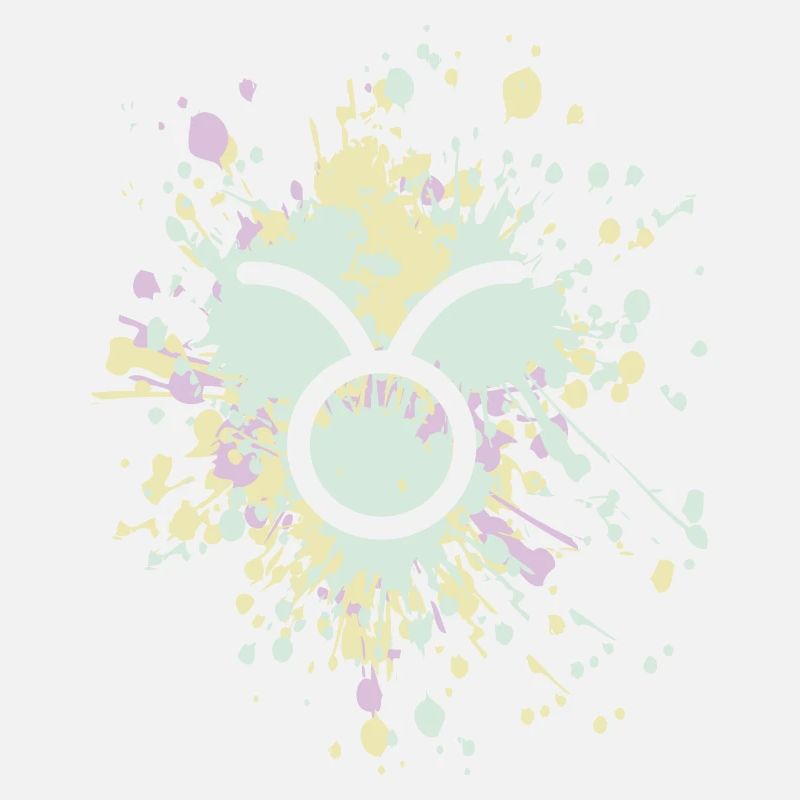Éclaboussure de couleur du symbole du Taureau du zodiaque