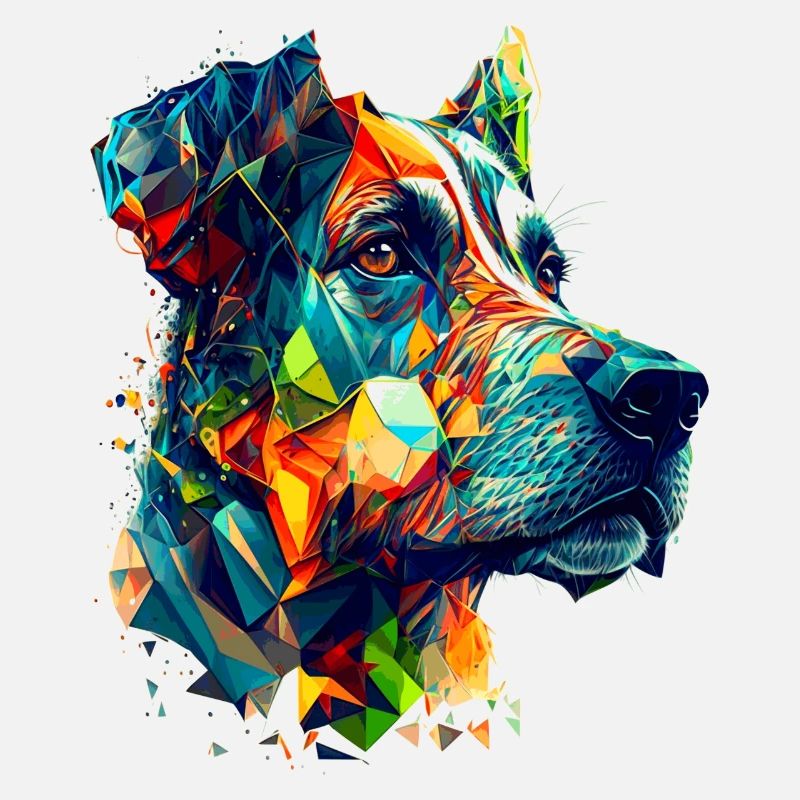 Die deutsche Dogge als buntes Vector Artwork