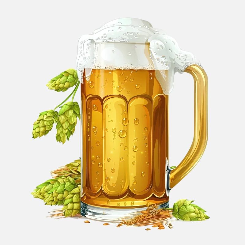 Bière glacée dans un pichet avec du houblon et de l’orge