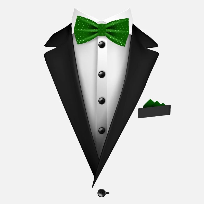 Tuxedo with a Green Bowtie For Weddings And