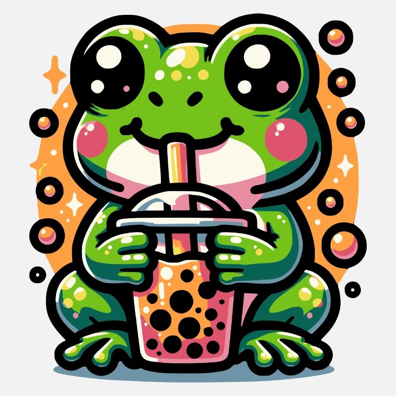 Bubble Tea Frosch Boba Tea Kawaii Geschenk