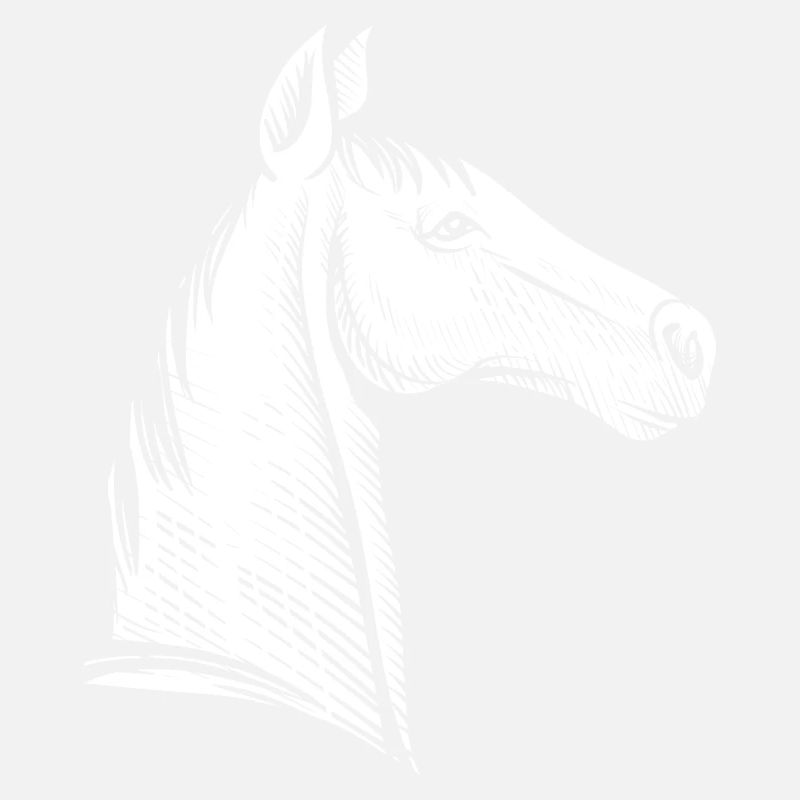 Silhouette minimaliste de portrait de cheval