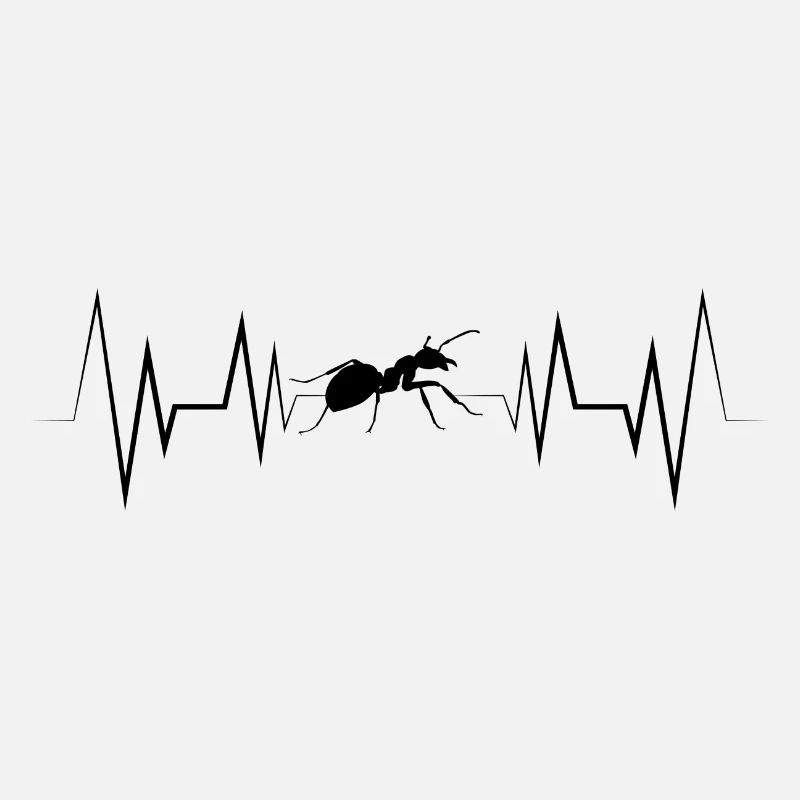 Heartbeat Ant Silhouette
