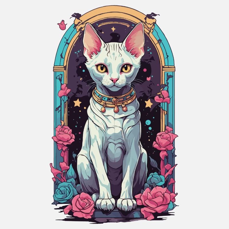 Gothique Pastel Sphynx chat magique esthétique