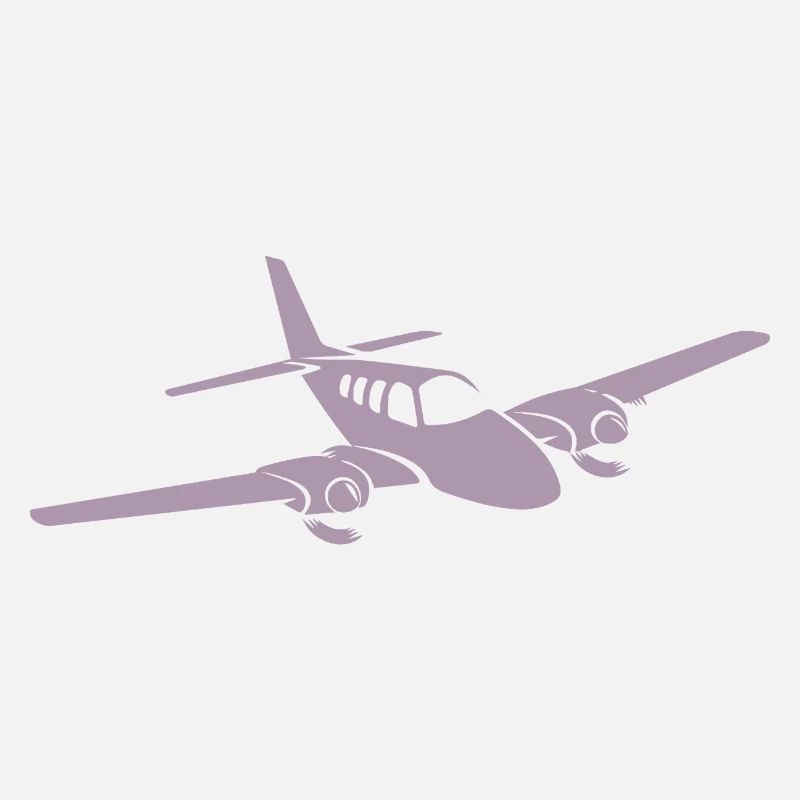 Minimalist propeller plane silhouette