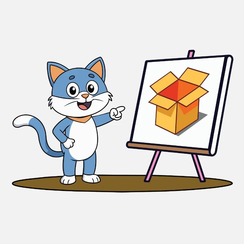 Katze und Karton