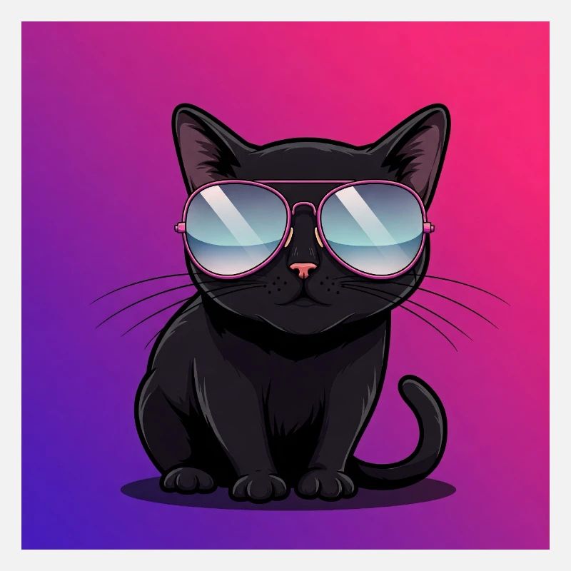 Coole Katze mit Sonnenbrille