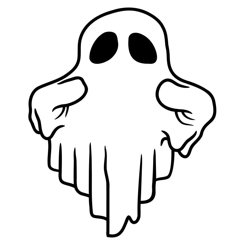 Comic funny floating ghost
