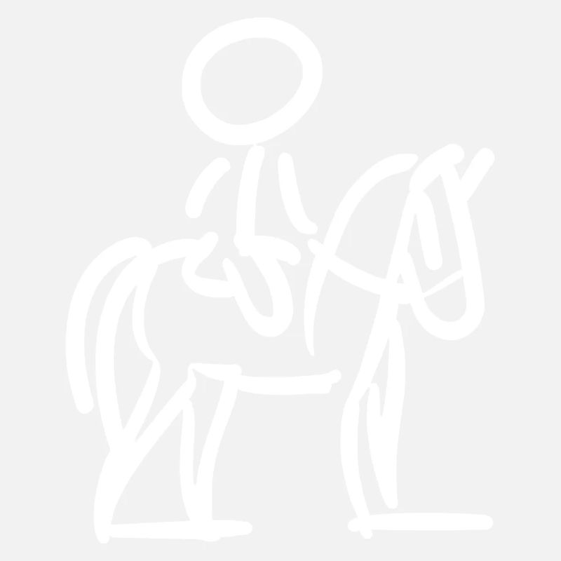 Rider on Perd Minimalist Style