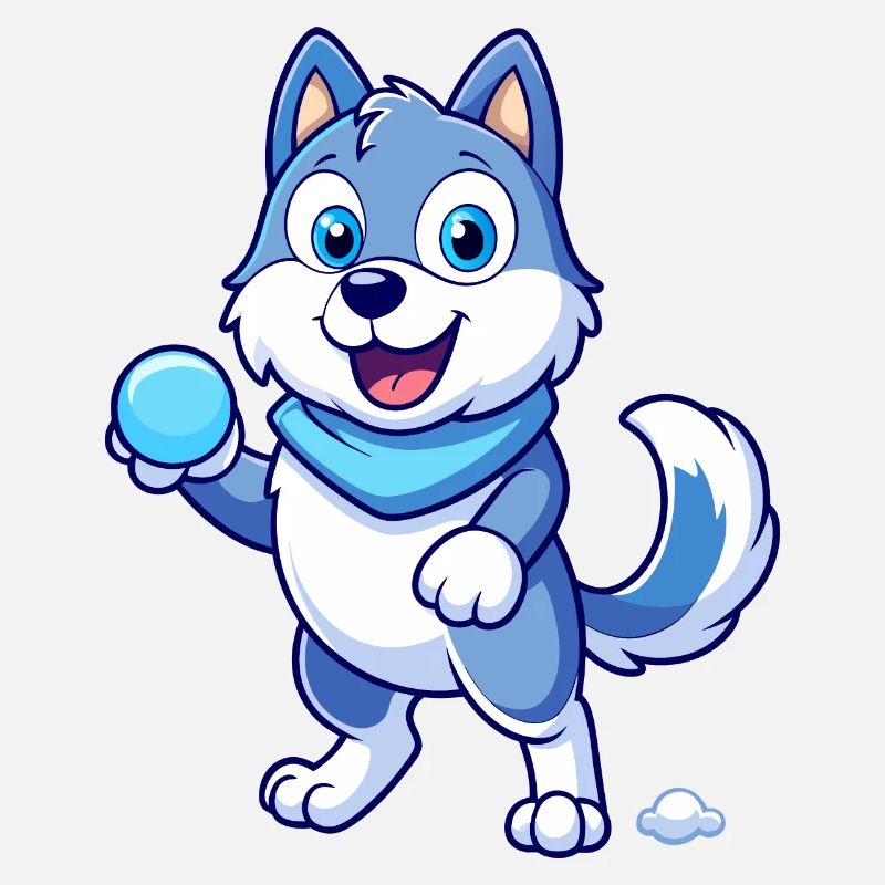 Schneeball-Showdown: Siberian Husky Delight