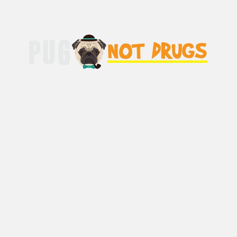 Carlin Pug cadeau Gassi carlins pas de drogues