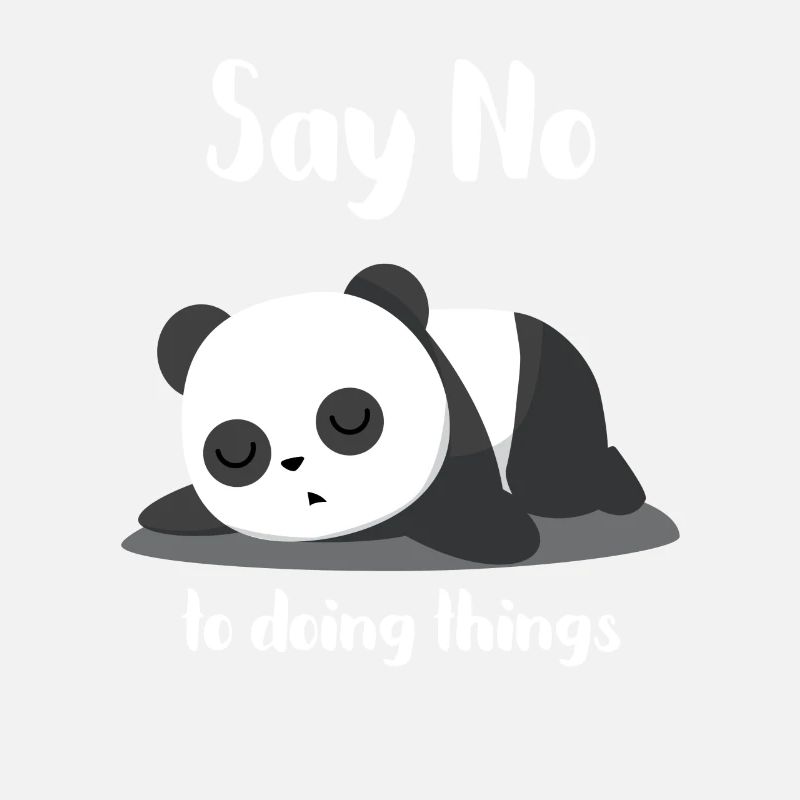 Panda Bear - Lazy - Sleep - Tired - Gift