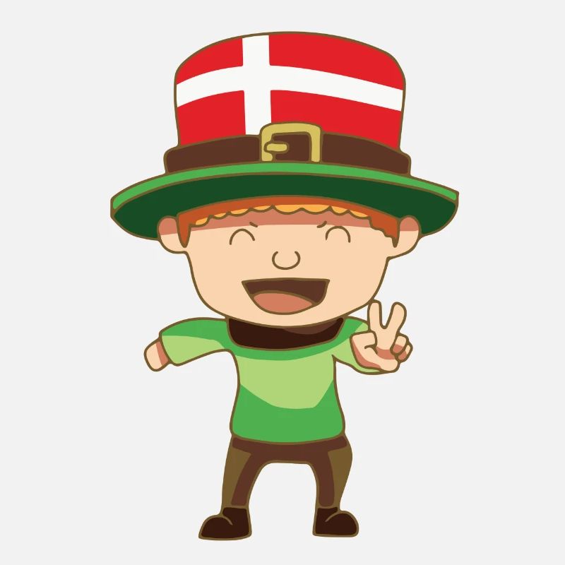 fable Kobold Leprechaun Drapeau Danemark Cadeau