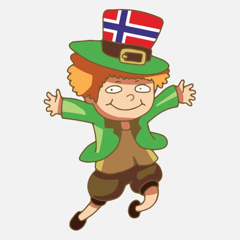 fable Kobold Leprechaun Drapeau Norvège Cadeau