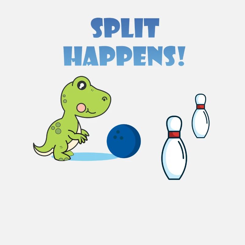 Split arrive Dino Trex T-Rex Bowling T-shirt