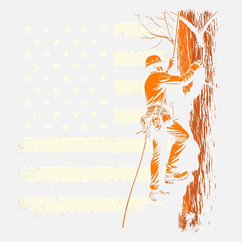 Baumpfleger Flagge Wald Holzfäller Geschenk