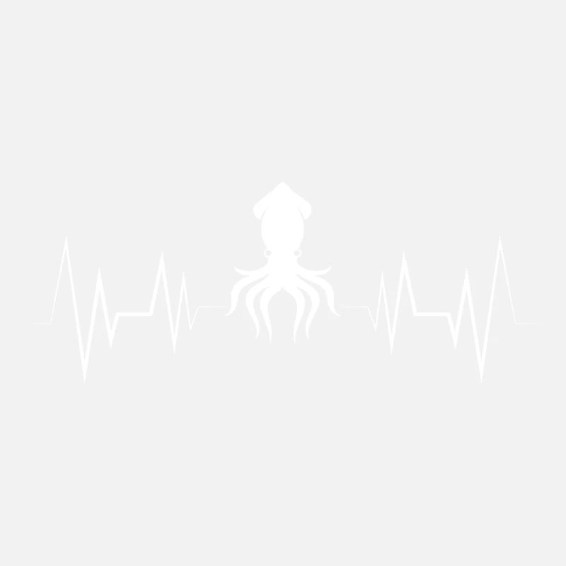 Heartbeat Octopus Silhouette