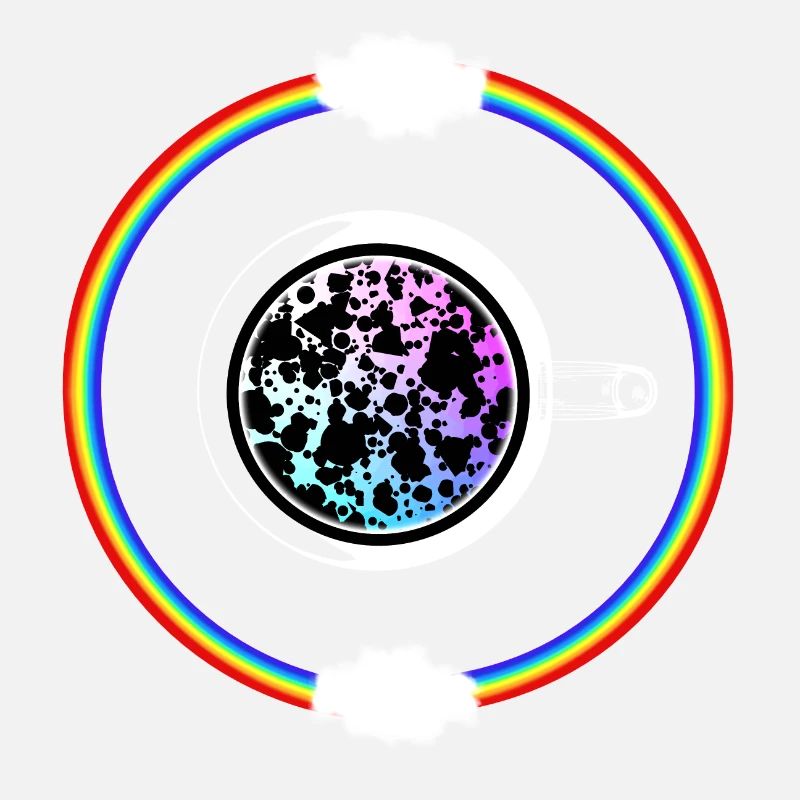 Kaffeetasse mit Regenbogen