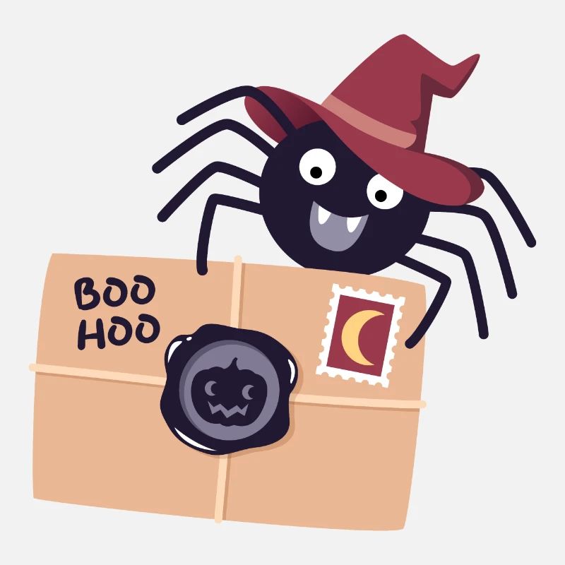 Spinne mit Brief