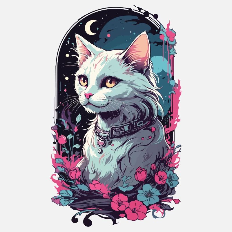 Gothic Vintage Cat Darkness Aesthetic