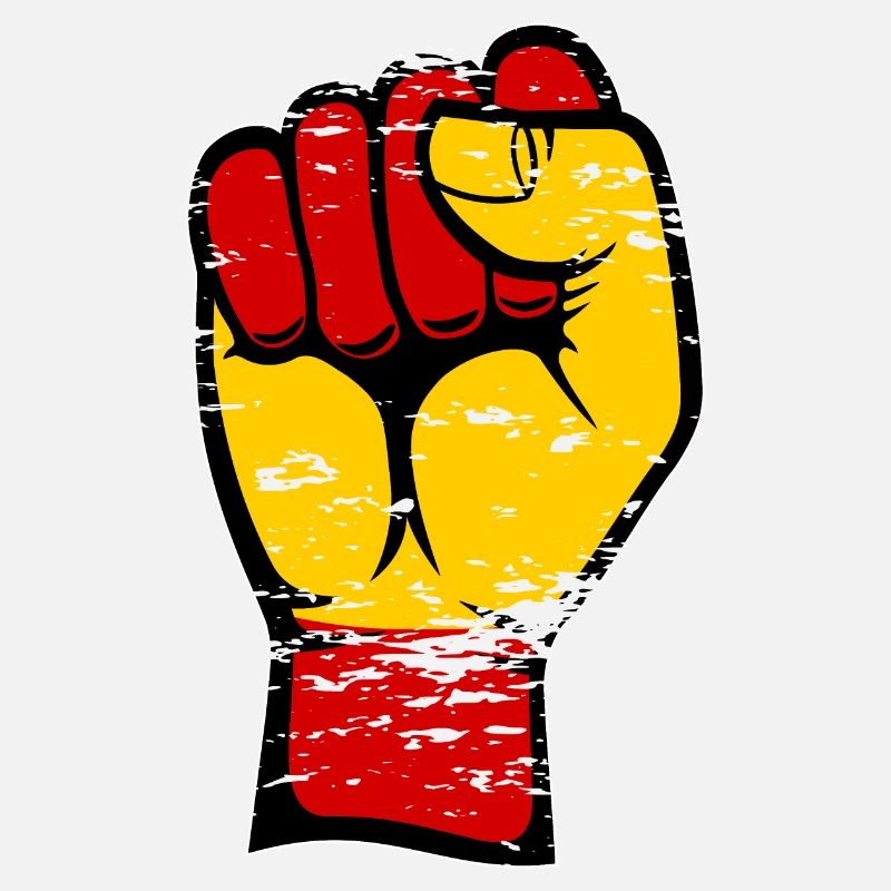 Poing de drapeau de l’Espagne utilisé