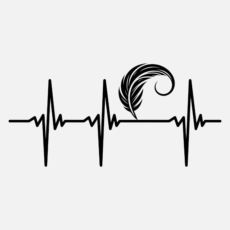 Heartbeat for Elegant Old Bird Feathers