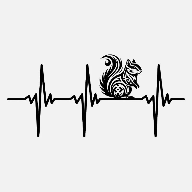 Heartbeat for cute squirrel babies