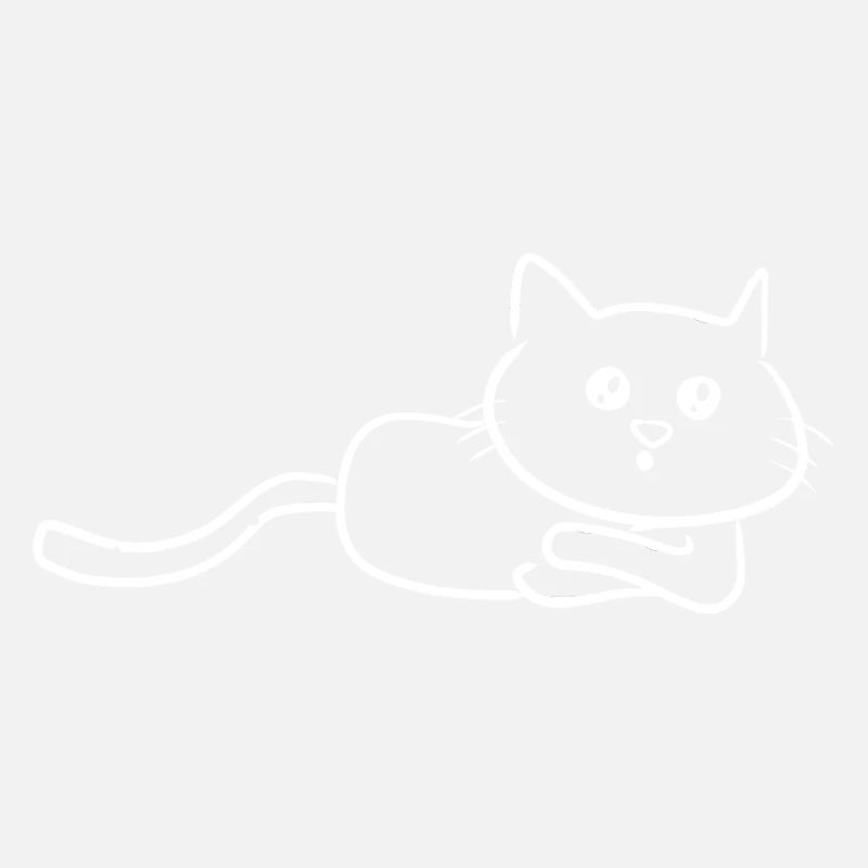 Katze cartoon süß liegend
