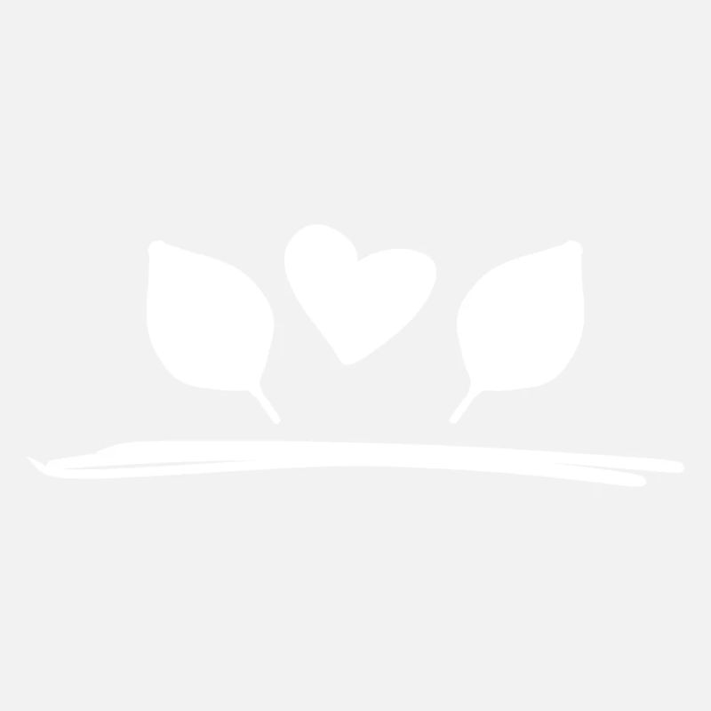 Two Leaves Leaf Heart Nature Symbol