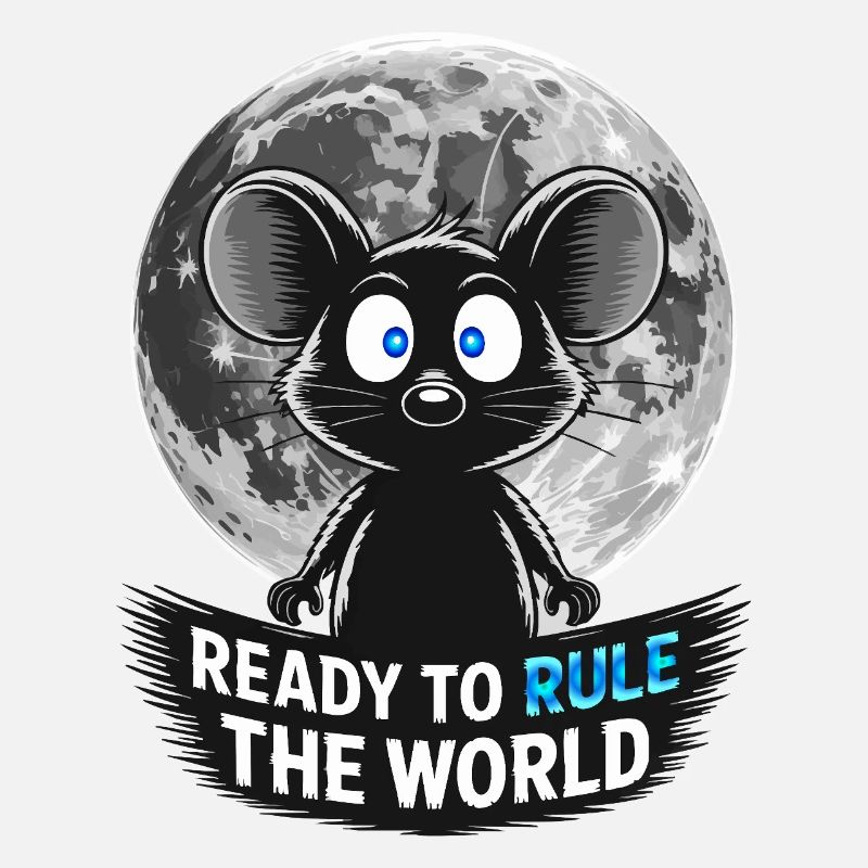 Ready to conquer the world – Mouse in the moonlight