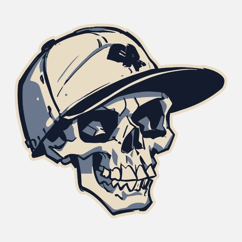 Crâne avec chapeau Snapback (AVC)