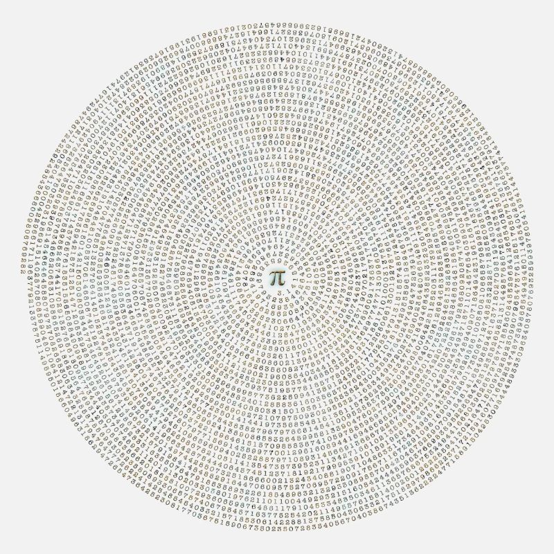 Pi mathematics gift math spiral circle irrational