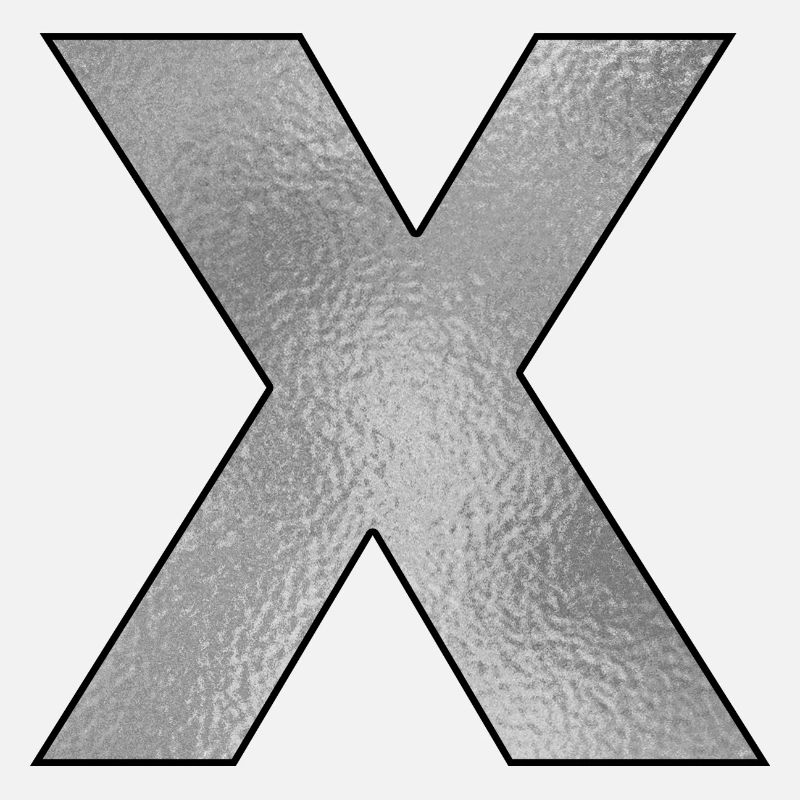 Lettre X Argent