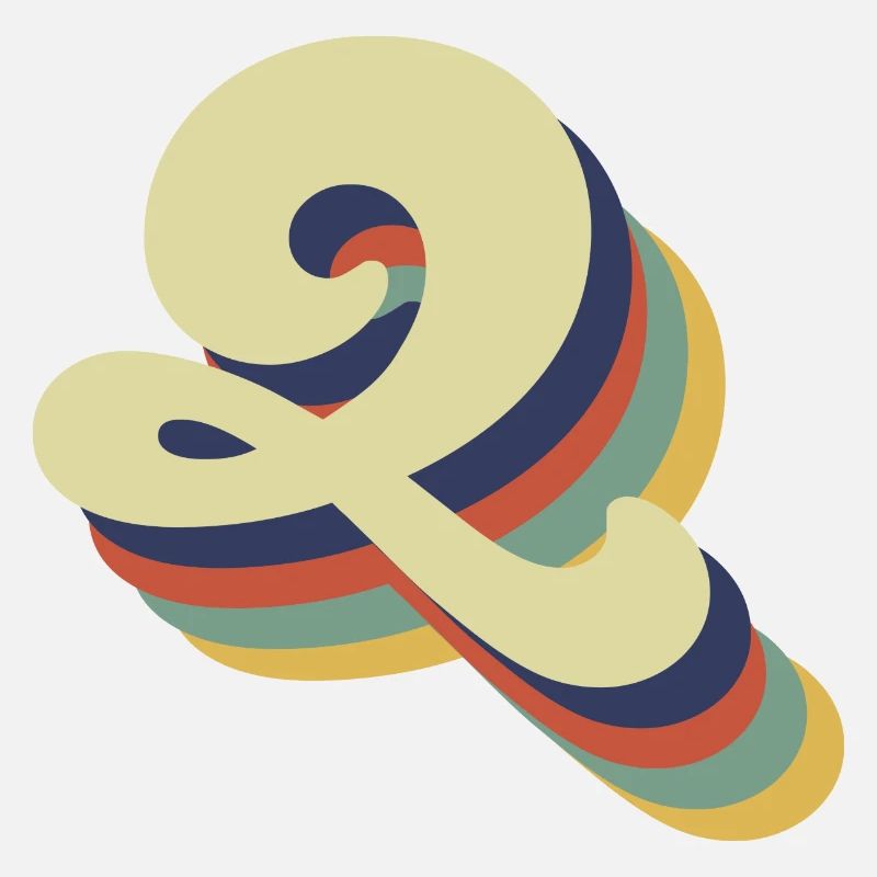 Retro Q Buchstabe