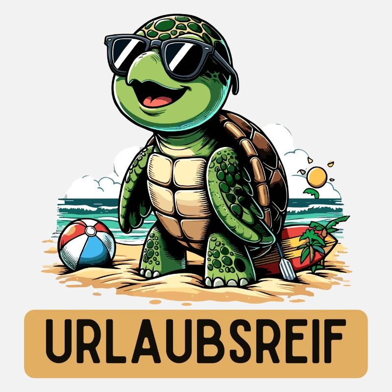 Tortue prête pour les vacances