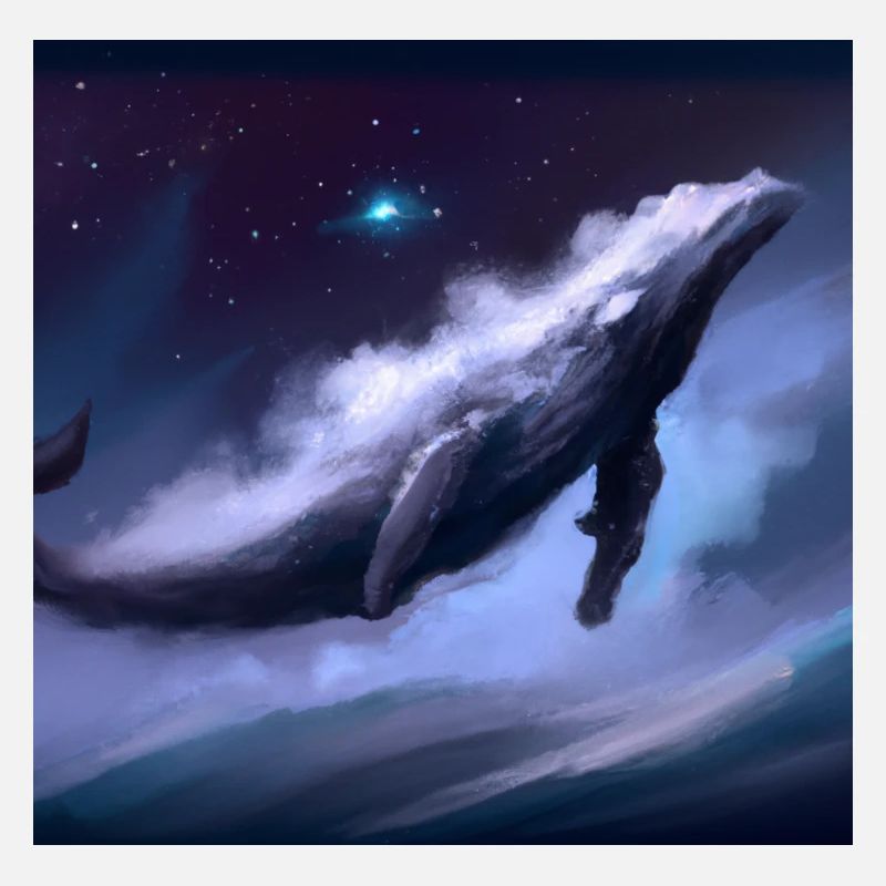 Baleine flottant dans le ciel