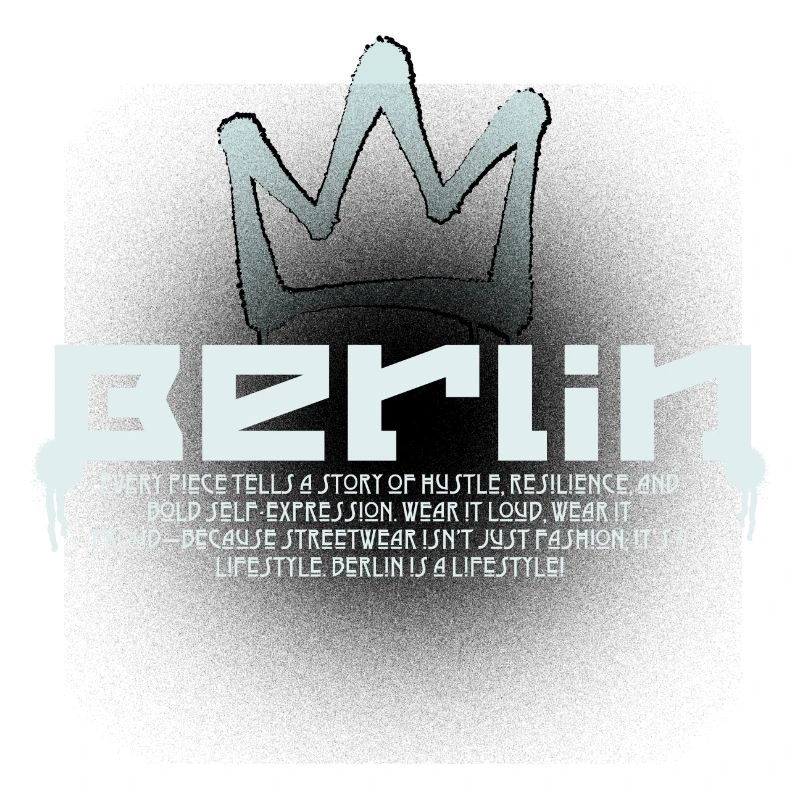 Berlin lettering with crown