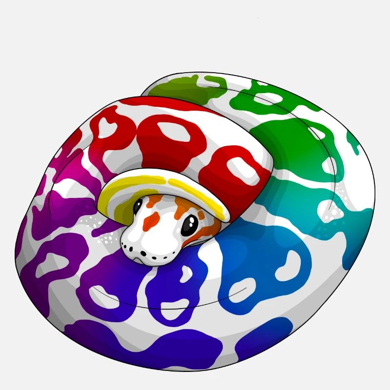 Bébé serpent avec arc-en-ciel