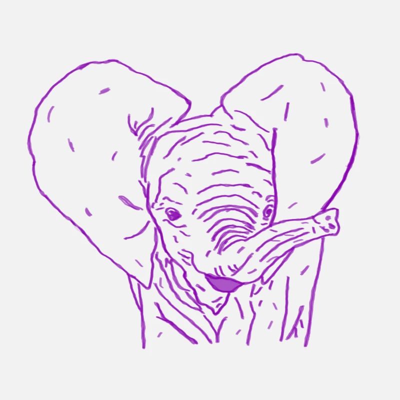 Bébé éléphant coloré